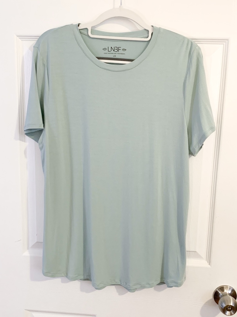 LNBF Classic Crew Neck Tee in Light Sage - size L